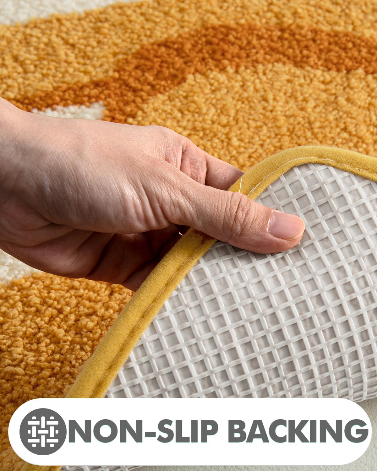 LUMI Cute Animal Bathroom Rugs, Plush Absorbent Bath Mats for Bathroom, Non-Slip Backing Washable Bath Mat, Ideal for Shower Sink Bathtub Room Decor, 20"x35", Clownfish