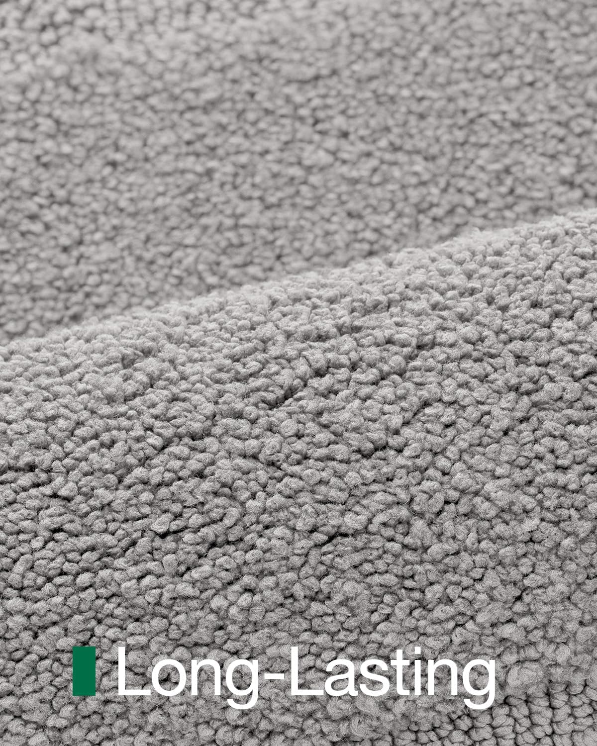 LUMI Ultra Soft Bathroom Rug, Non Slip Rubber Backing, Absorbent Washable Quick Dry, Premium Microfiber Plush, Light Grey, for Bathtub/Shower Floor