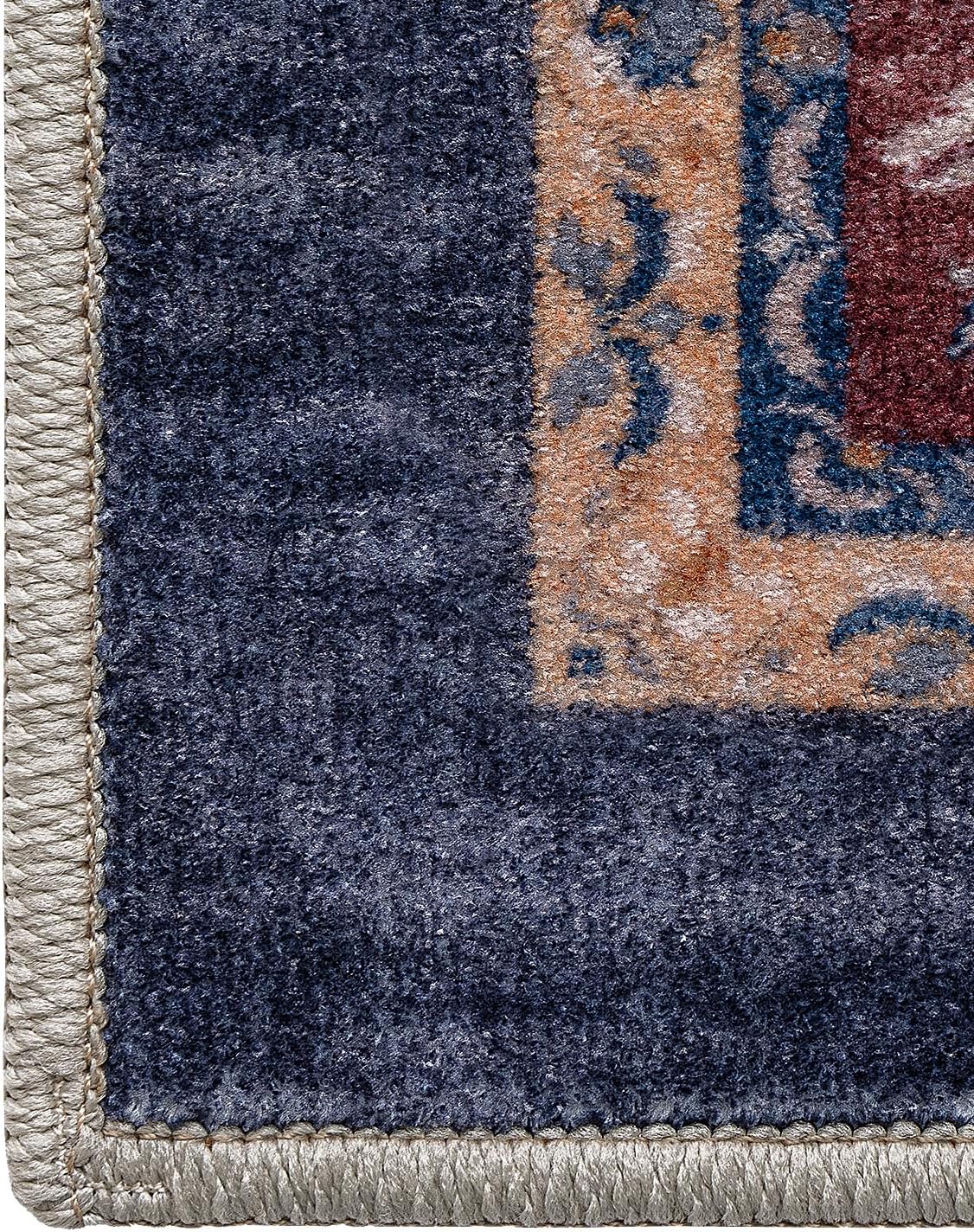 LUMI Washable Kitchen Rug 2x6 for Floor, Non Slip Runner Rugs with Rubber Backing, Low Pile Comfort Area Carpet for Standing, Living Room, Entryway, Laundry, Hallways