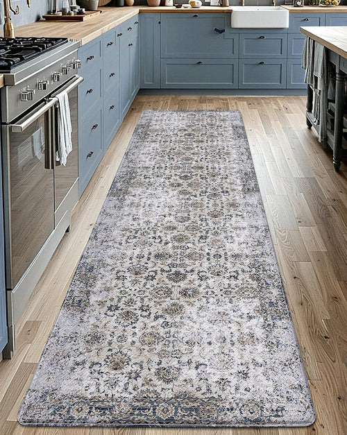 LUMI 2025 Upgraded Anti Fatigue Cushioned Kitchen Mat for Floor, Non-Slip Comfort PVC Padded Mats with Faux Leather Surface for Standing, Desk Office, Sink, Laundry