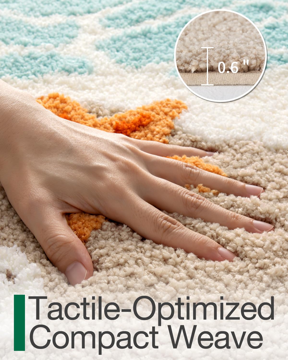 LUMI Beach Bathroom Rugs, Soft and Absorbent Beach Rug, Non-Slip Backing, Ideal for Bathroom, Kitchen and Entryway Decor, Sea Beach Starfish Shell Bath Decor