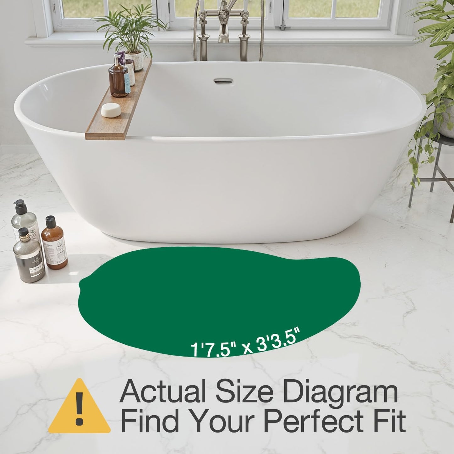 Cartoon Bath Mat Ample Palm Leaf