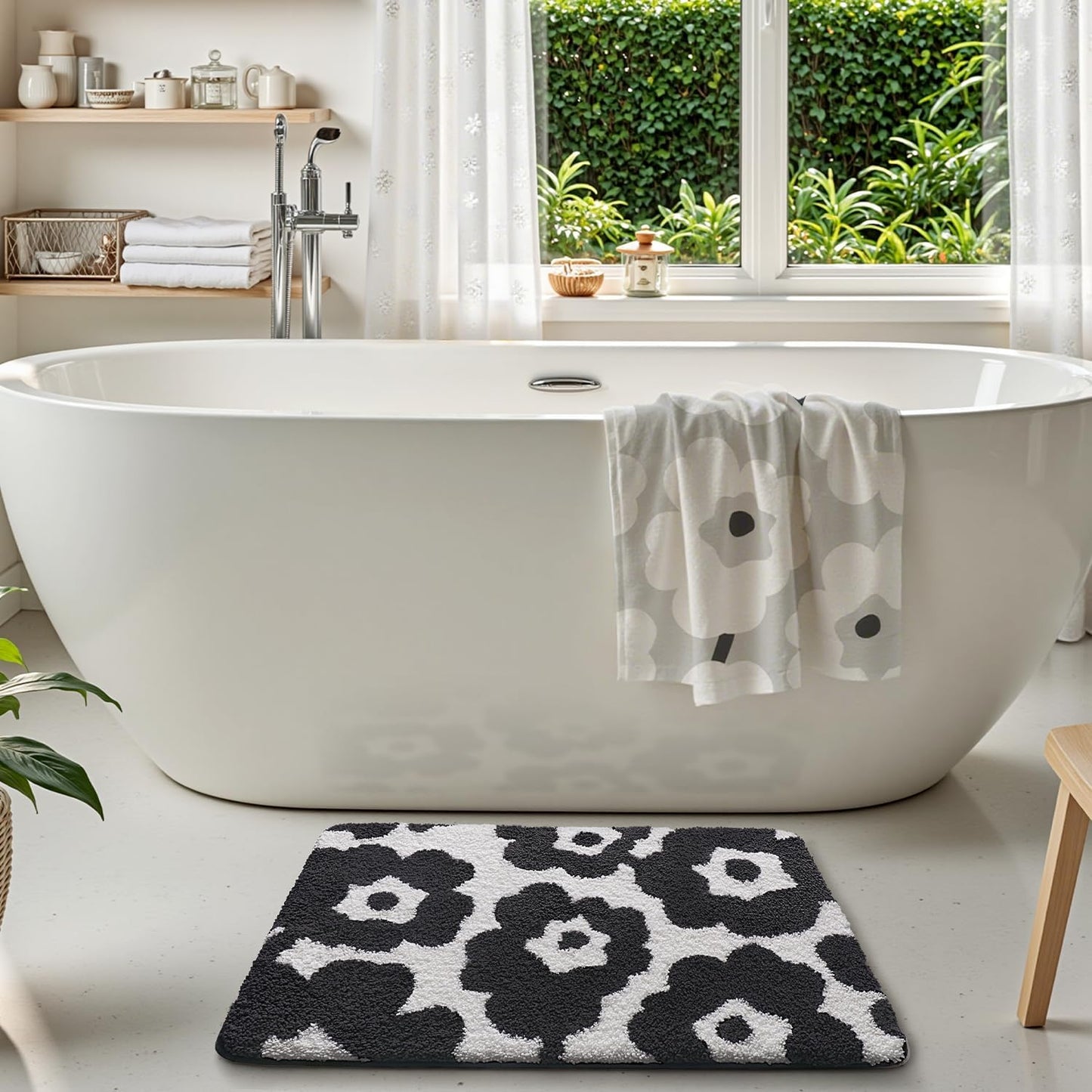Bathroom Rugs Vivid Plants Collection