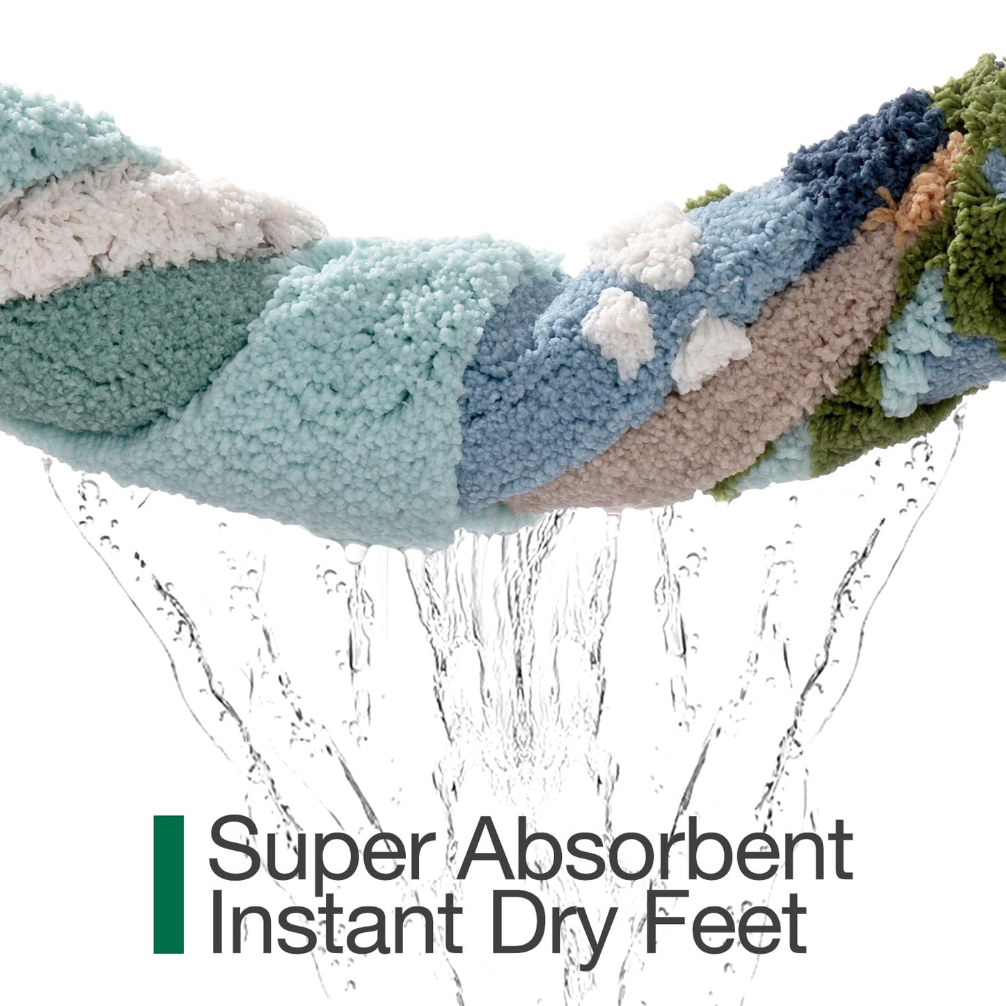 Bathroom Rugs, Non Slip Bath Mat Ultra Soft Washable Absorbent Quick Dry, Ocean Theme Collection