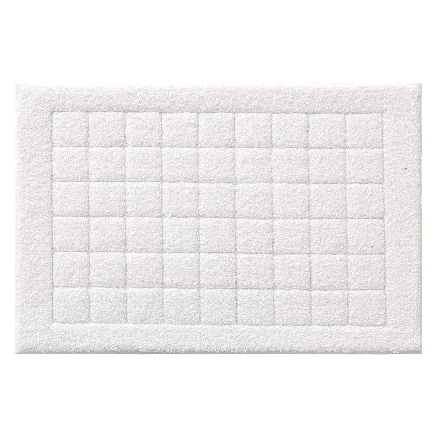 LUMI Modern Bathroom Rug, Serene Grid Series.
