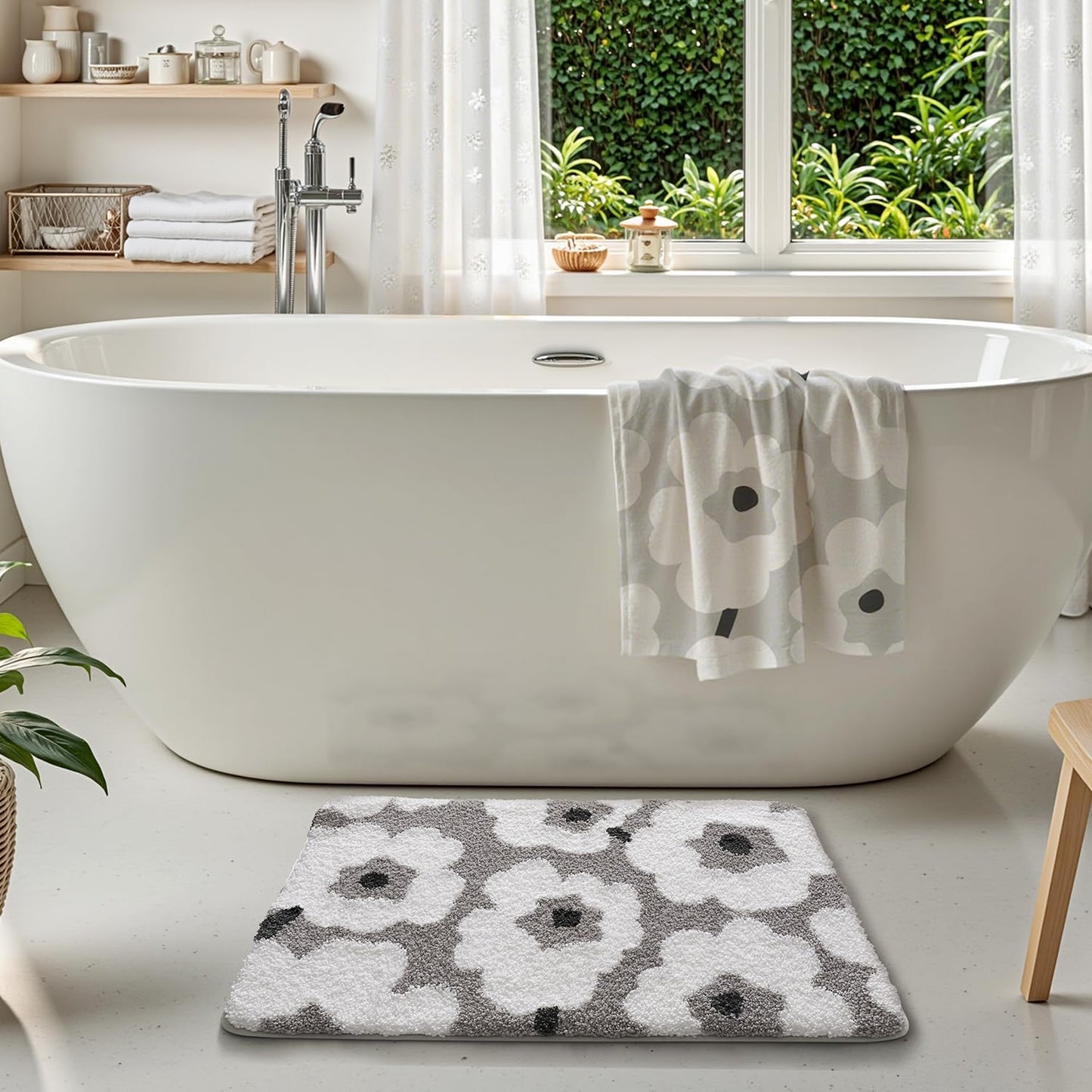 Bathroom Rugs Vivid Plants Collection