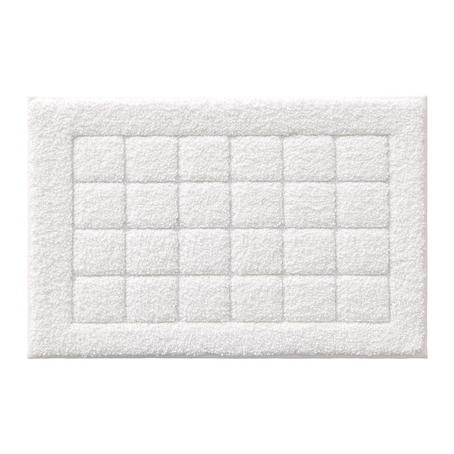 LUMI Modern Bathroom Rug, Serene Grid Series.