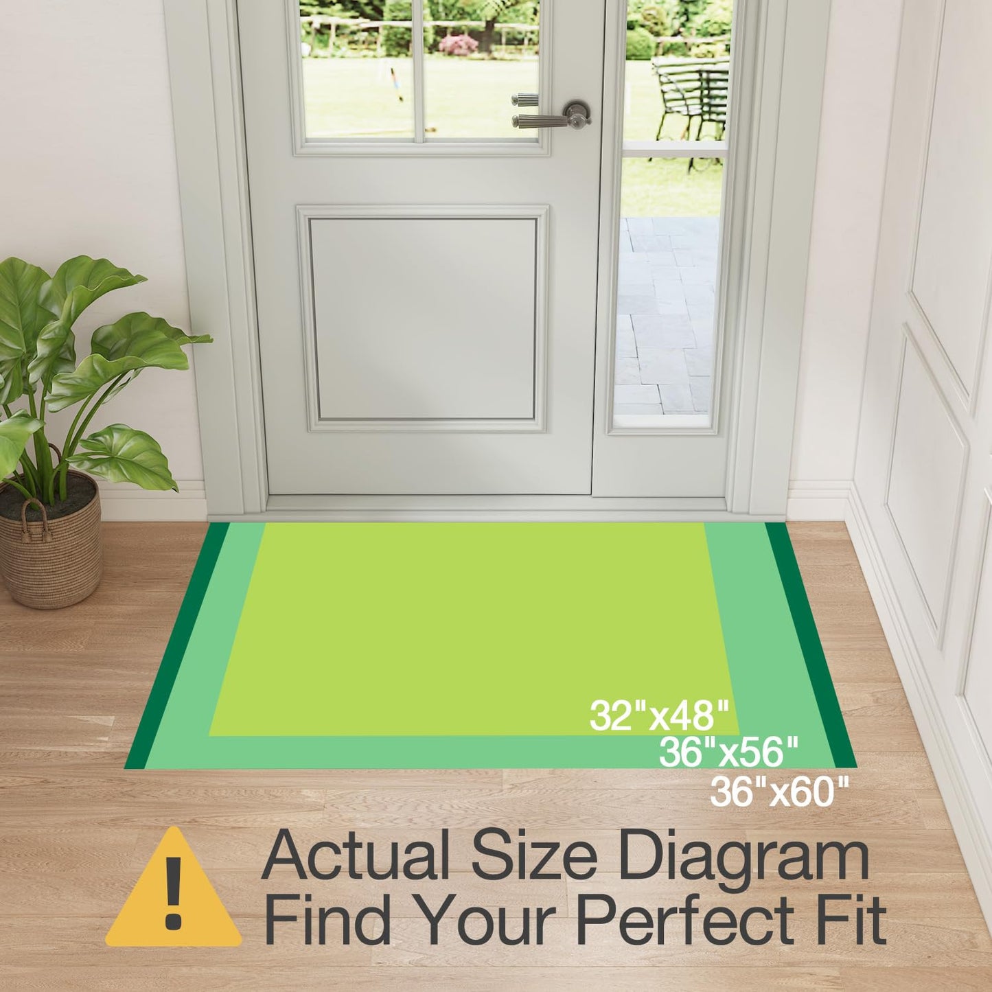 Doormat for Home Entrance, Absorbent & Stain-Resistant Mat, Fenian Series.