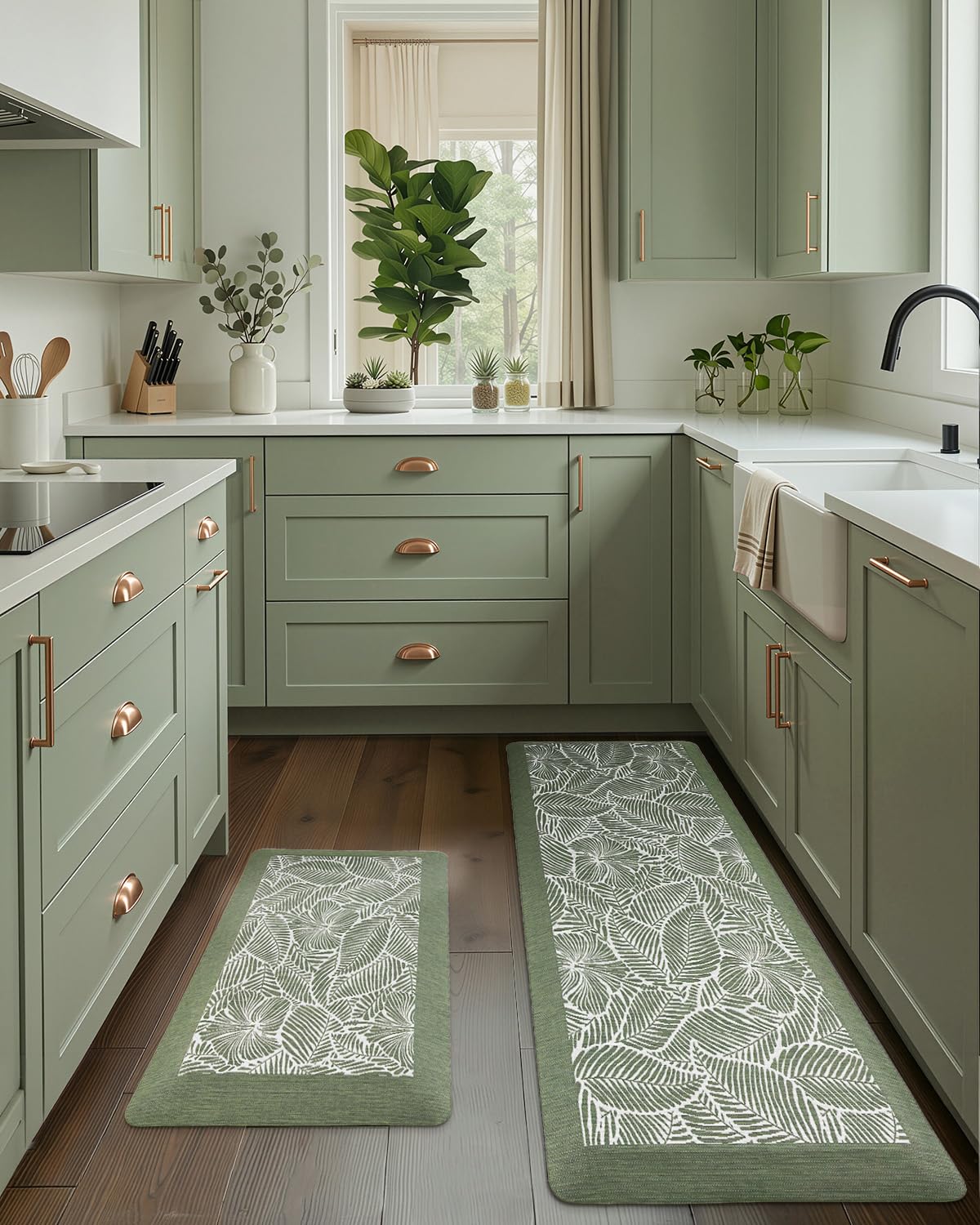 LUMI Kitchen Mat, Ultra-Soft Non-Slip Rugs for Standing Comfort in Desk Office, Sink, Laundry Areas, 20"x32" Waterproof Stain Resistant Floor Pad