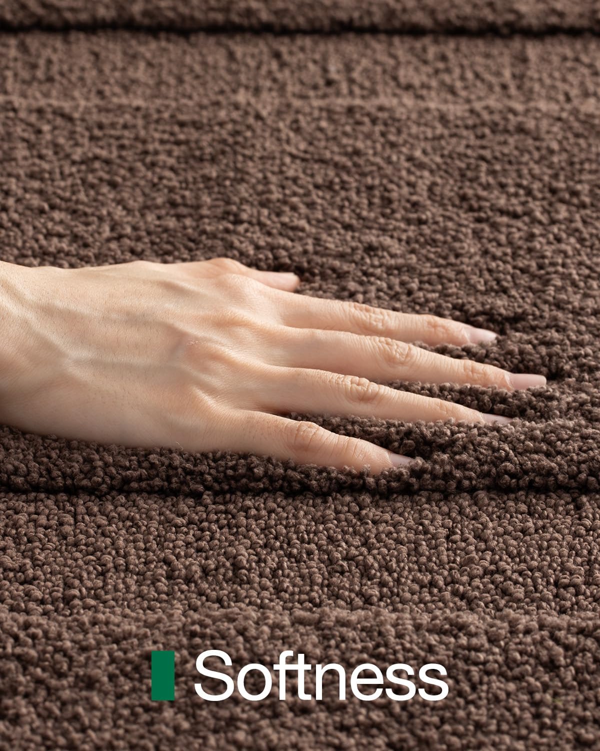 LUMI Ultra Soft Bathroom Rug, Non Slip Rubber Backing, Absorbent Washable Quick Dry, Premium Microfiber Plush, Brown, for Bathtub/Shower Floor