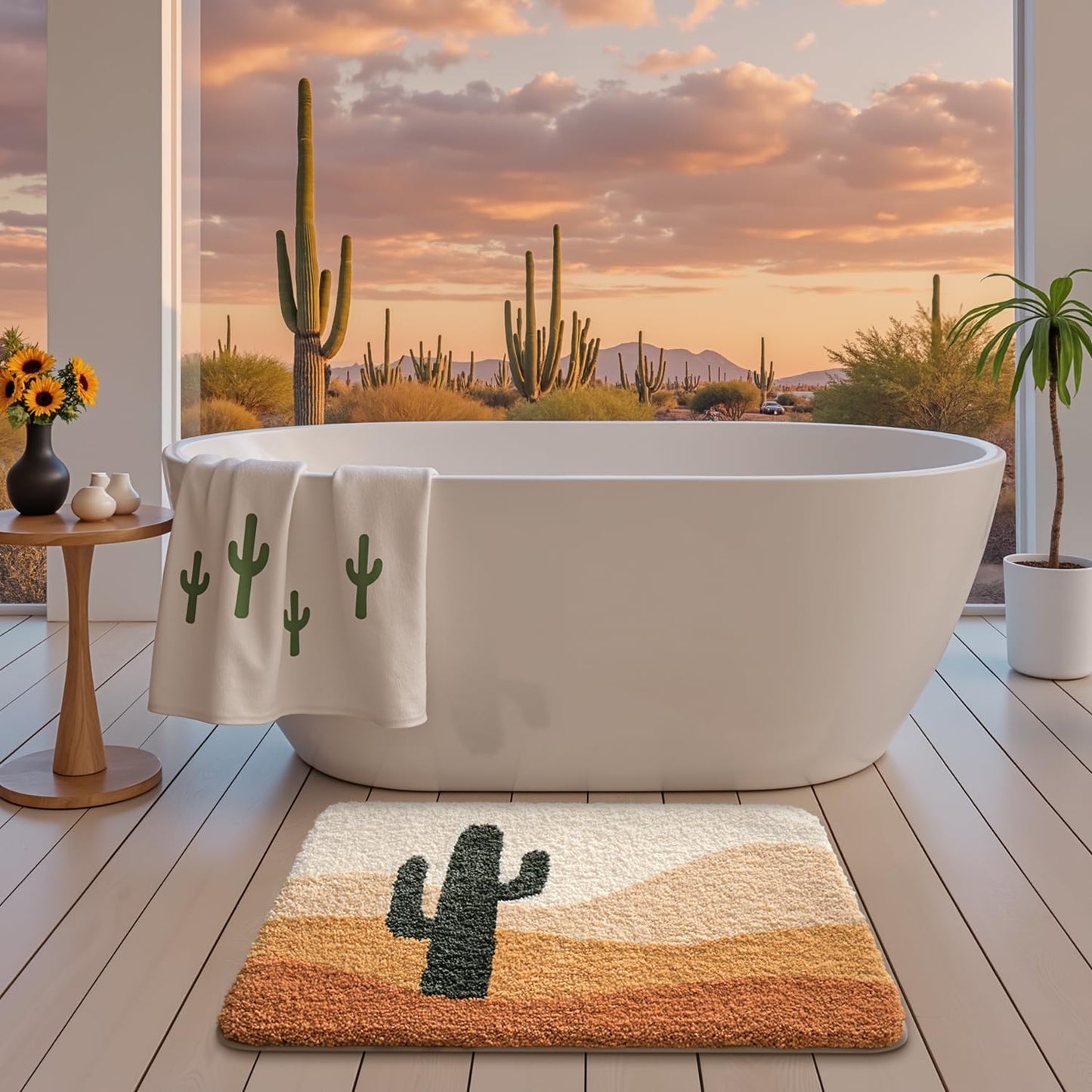 Bathroom Rugs Vivid Plants Collection