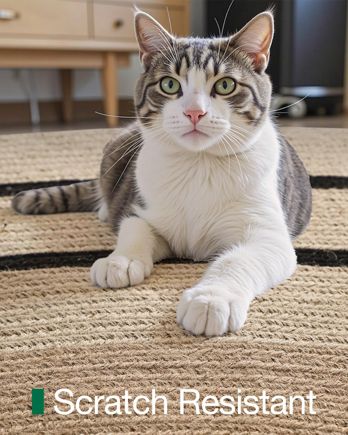 Jute Area Rug, Natural Braided Woven Rugs, Patio Circle Jute Series