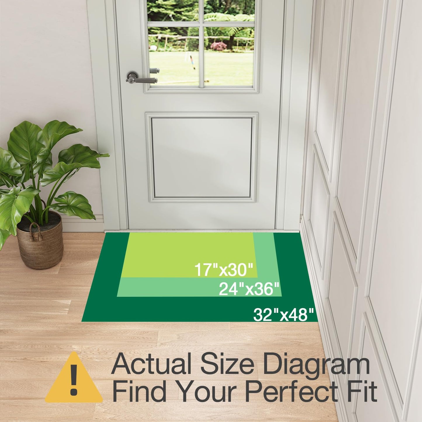 Doormat for Home Entrance, Absorbent & Stain-Resistant Mat, Fenian Series.
