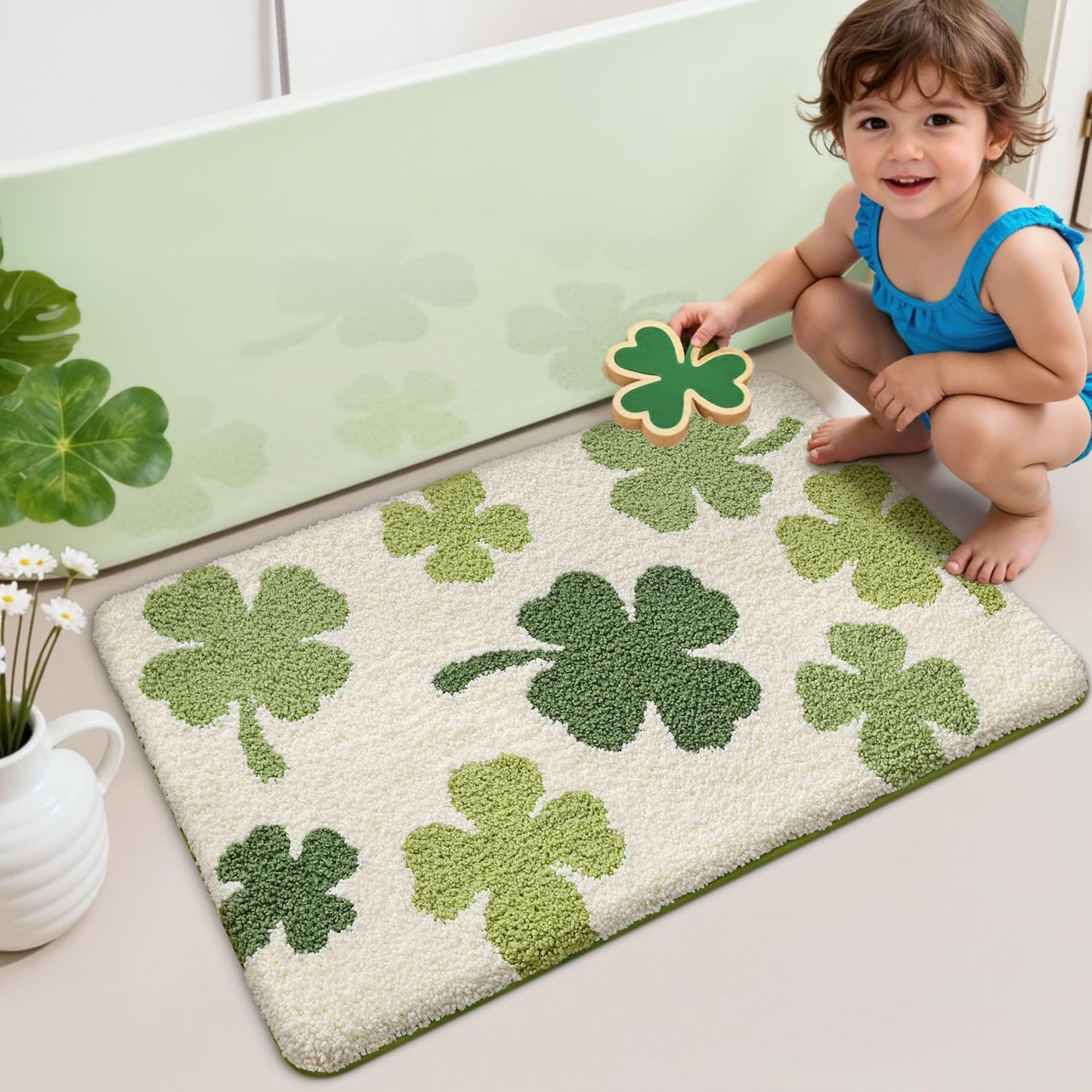 Bathroom Rugs Vivid Plants Collection
