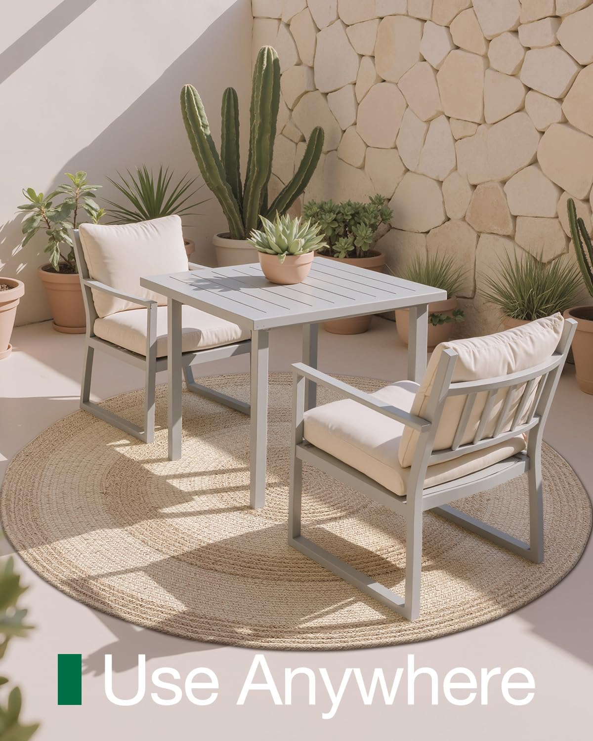 Jute Area Rug, Natural Braided Woven Rugs, Patio Circle Jute Series