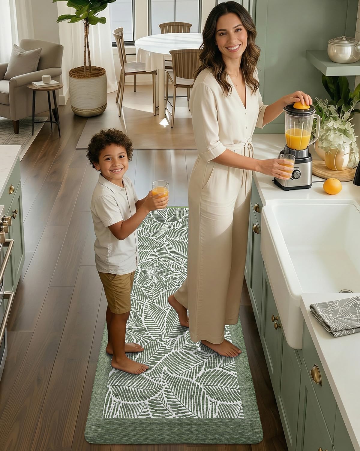 LUMI Kitchen Mat, Ultra-Soft Non-Slip Rugs for Standing Comfort in Desk Office, Sink, Laundry Areas, 20"x32" Waterproof Stain Resistant Floor Pad