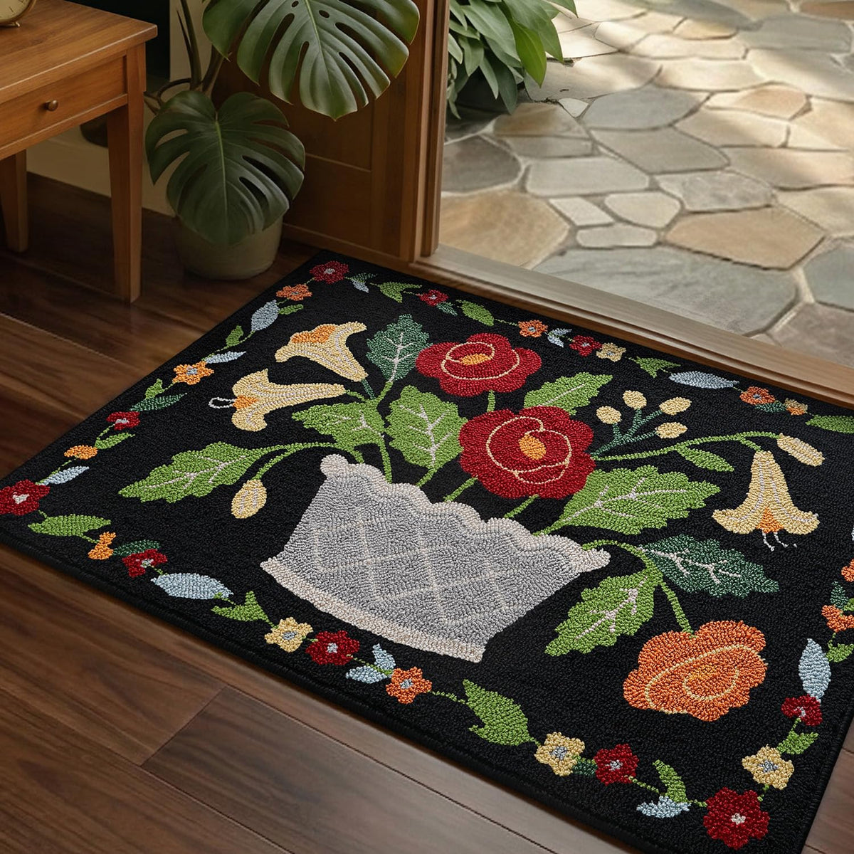 LUMI Indoor Door Mat 24x36, Non-Slip Durable Rubber Backing Washable