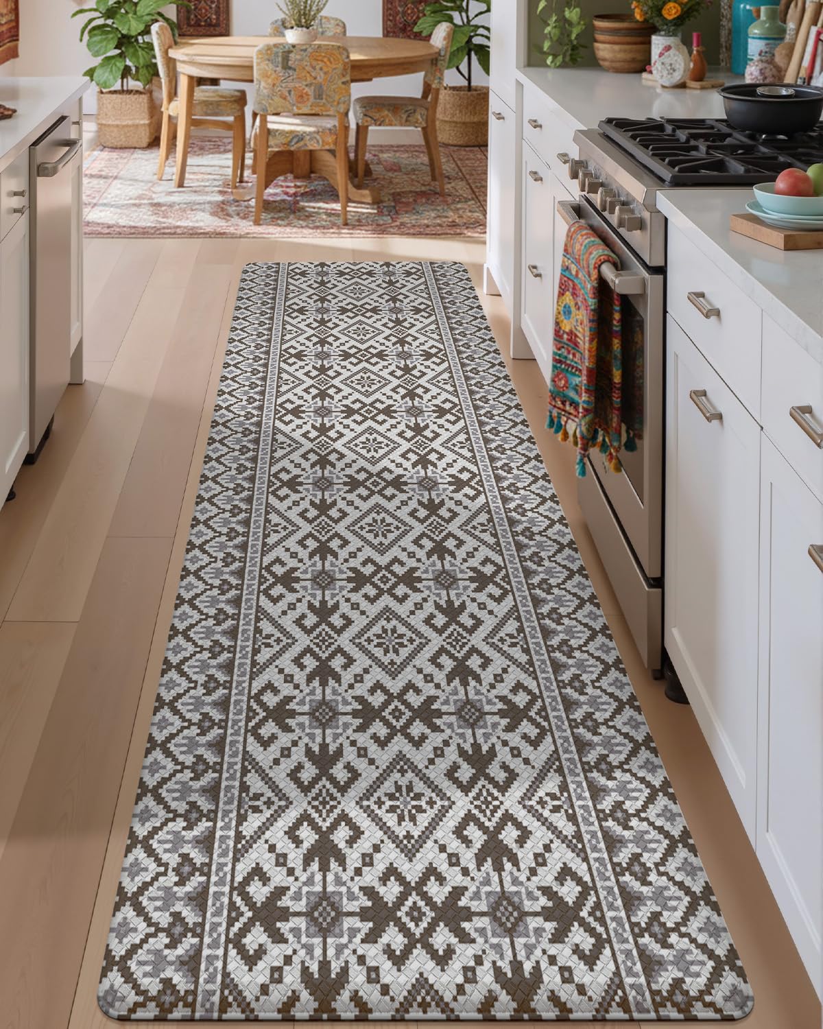 LUMI Anti-Fatigue Kitchen Floor Mats Set of 2,Cushioned Comfort Standing Rug Waterproof 2PCS, Non-Slip Ergonomic Foam Runner for Sink, Laundry, Office & Home,17x29+17x59,