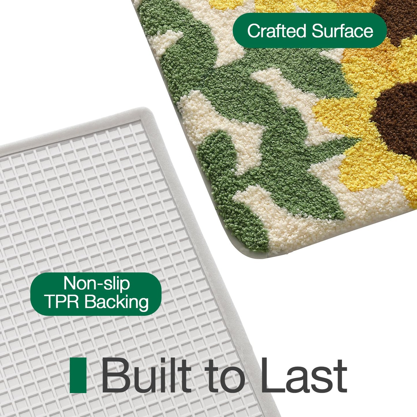 Bathroom Rugs Vivid Plants Collection
