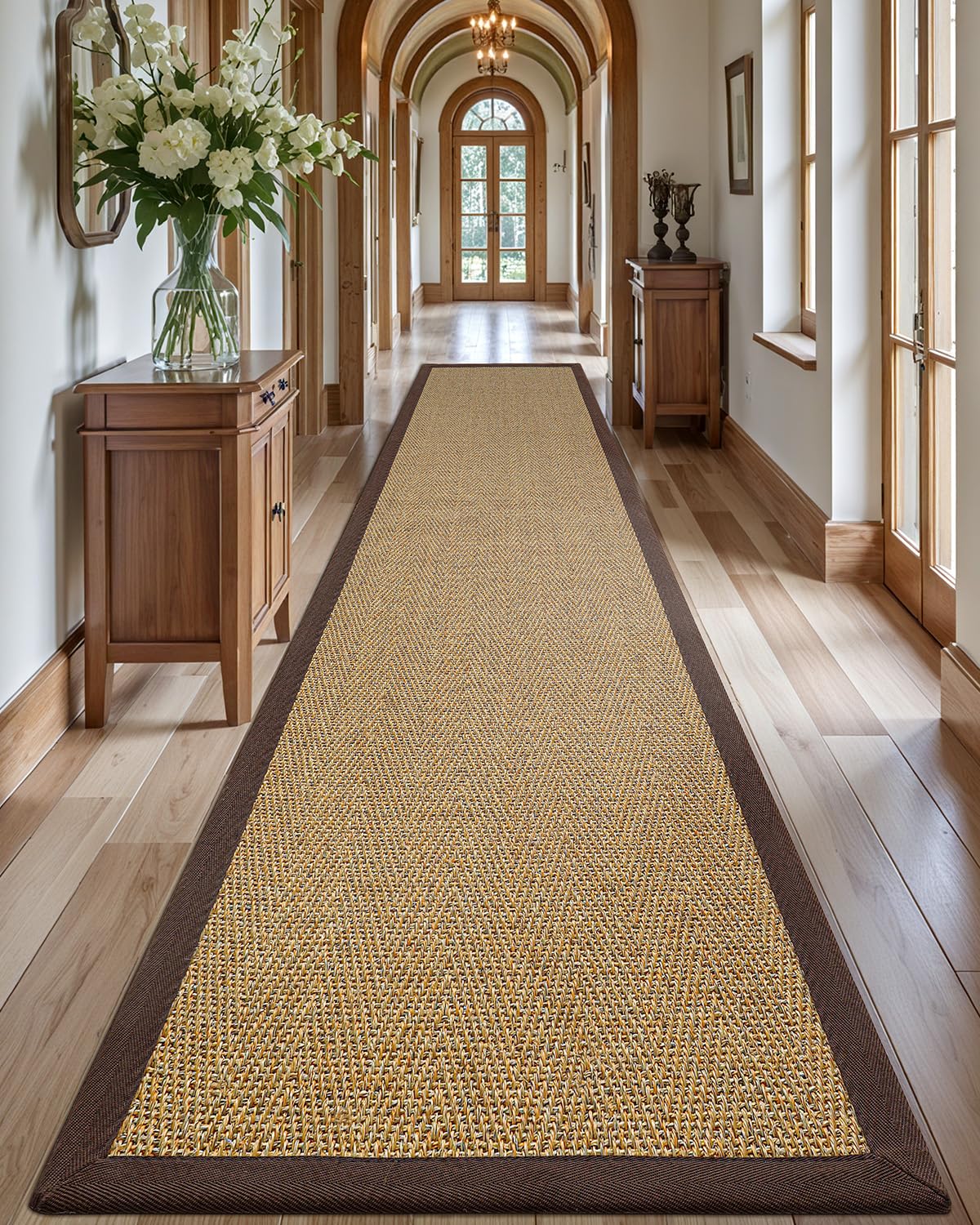 LUMI 8x10 Jute Area Rug for Living Room, Natural Braided Woven Rugs Non Slip, Neutral Carpets No Shedding, Durable for High Traffic, Dining Room, Indoor, Outdoor, Patio