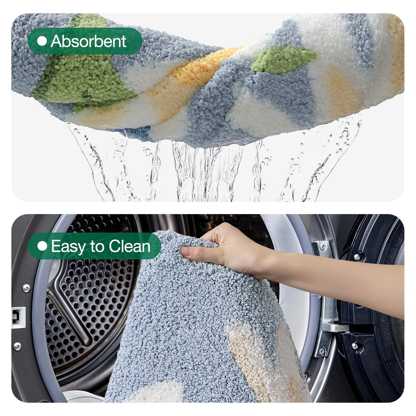 Bathroom Mat, Vibrant Plants Series.