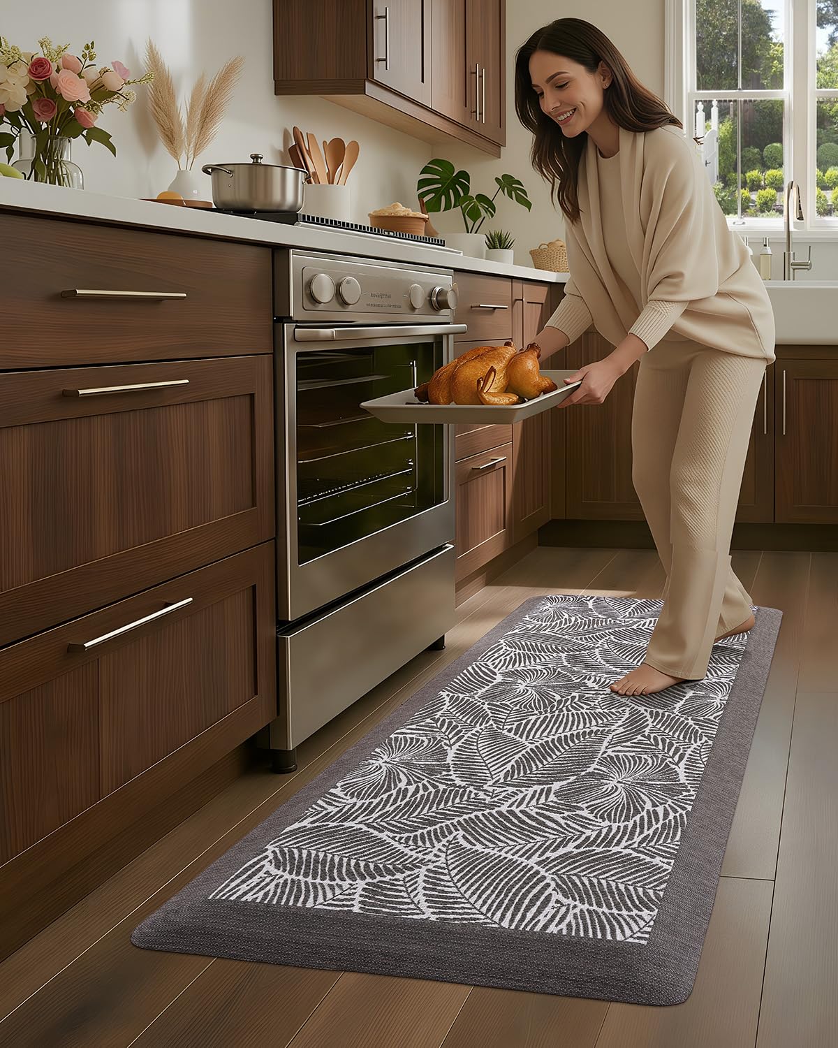 LUMI Kitchen Mat, Ultra-Soft Non-Slip Rugs for Standing Comfort in Desk Office, Sink, Laundry Areas, 20"x32" Waterproof Stain Resistant Floor Pad