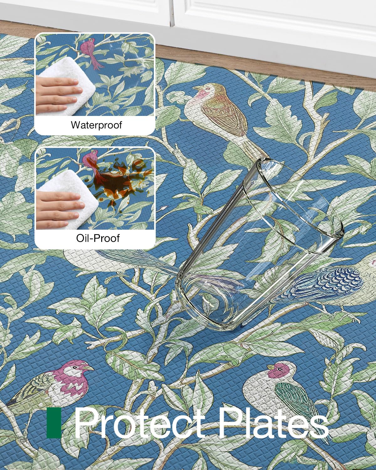 LUMI Anti-Fatigue Kitchen Floor Mats Set of 2,Cushioned Comfort Standing Rug Waterproof 2PCS, Non-Slip Ergonomic Foam Runner for Sink, Laundry, Office & Home,17x29+17x59,