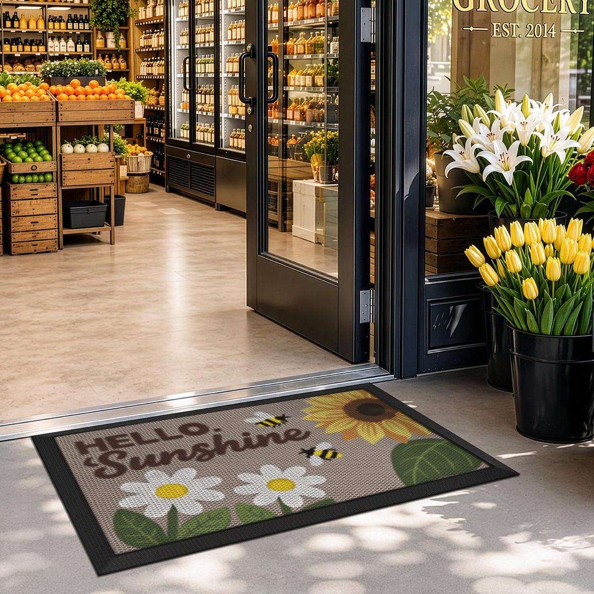 LUMI Outside Welcome Door Mat 32x47, Non-Slip Durable Rubber Easy Clean