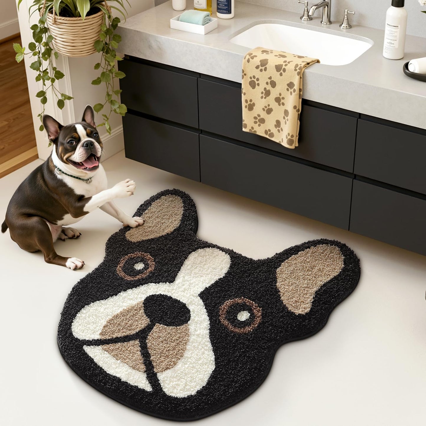 LUMI Cute Lion Shaped Bathroom Rugs, Ultra Soft Absorbent Microfiber Bath Mat, Non-Slip Backing Shower Rug, Machine Washable,for Kids Bathroom Bedroom Nursery Decor, 26"x40",Khaki