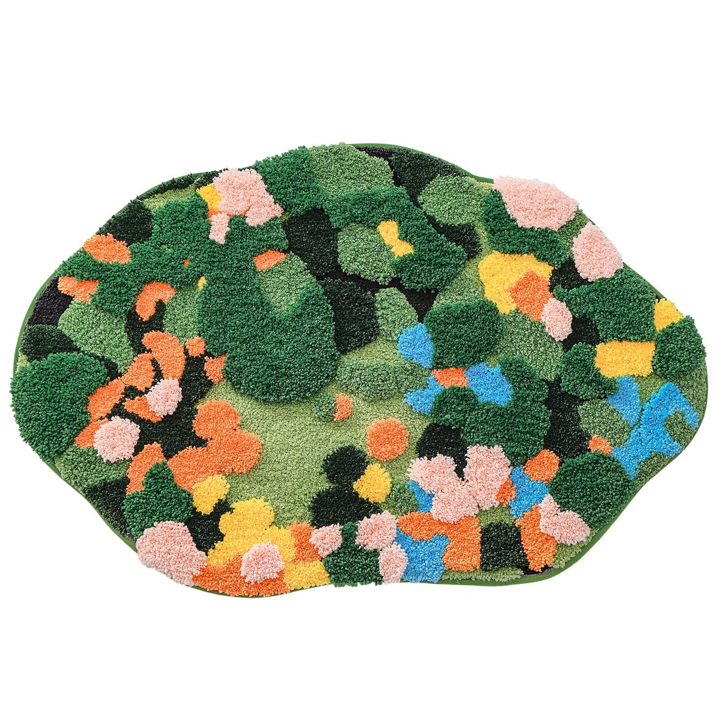 LUMI Forest Green Large Bathroom Rug, Soft Fluffy Bath Mat Non Slip, Quick Dry Absorbent Washable Carpet for Shower Floor, Bedroom, Kids Room, 24"x36"