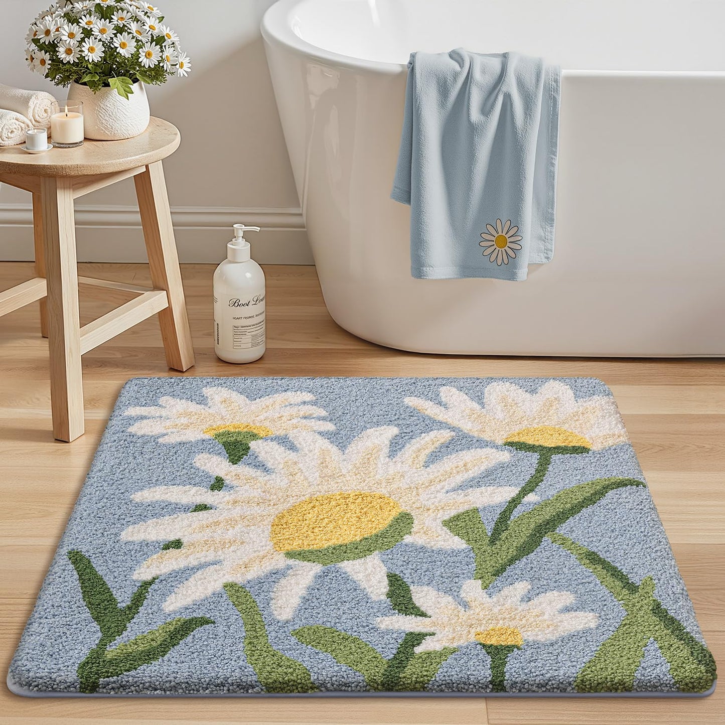 Bathroom Mat, Vibrant Plants Series.
