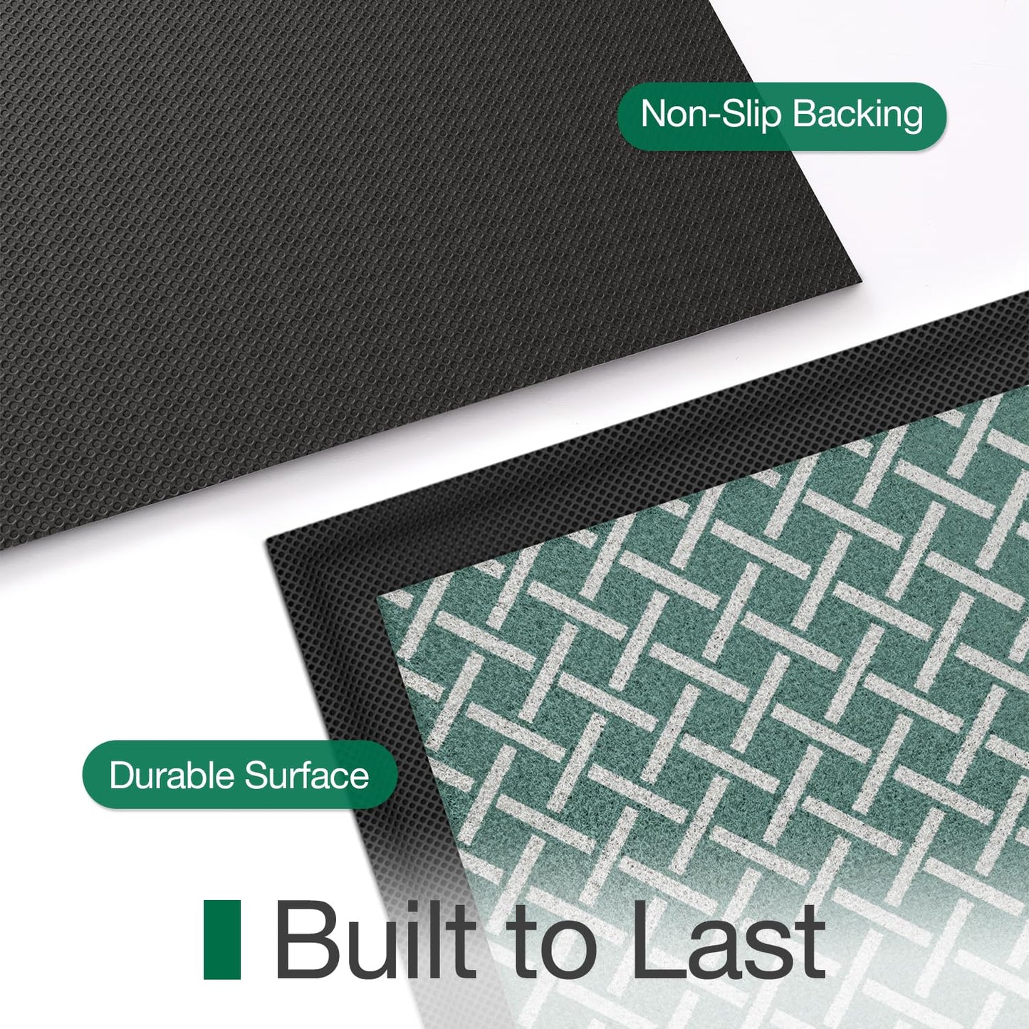 LUMI Thin Indoor Door Mat, Dirt & Moisture Trapping, Non-Slip Rubber Backing, Low Profile Inside Doormat for Home Entrance, Entryway, Patio & Porch