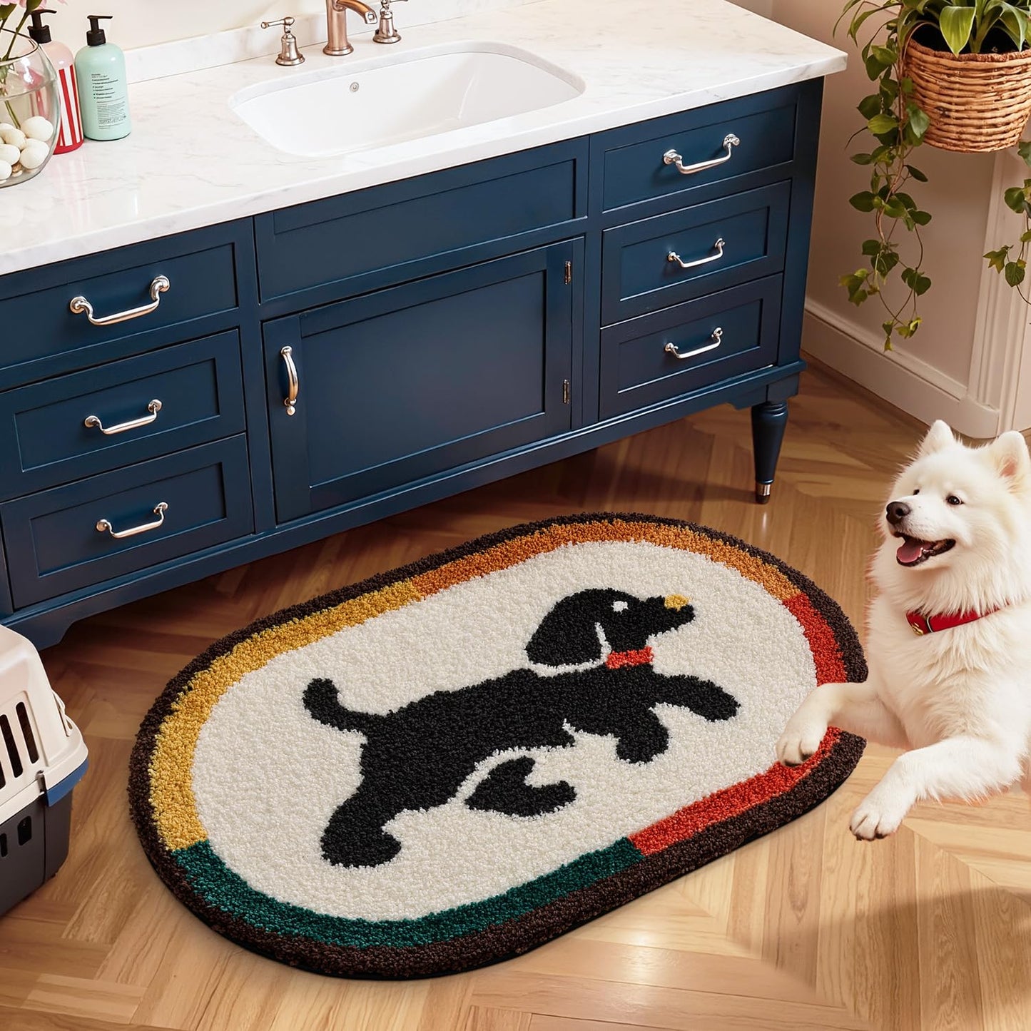 LUMI Cute Lion Shaped Bathroom Rugs, Ultra Soft Absorbent Microfiber Bath Mat, Non-Slip Backing Shower Rug, Machine Washable,for Kids Bathroom Bedroom Nursery Decor, 26"x40",Khaki