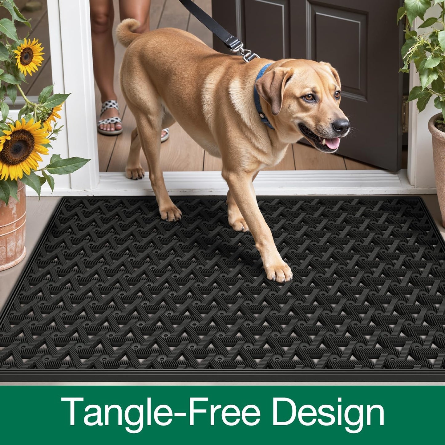 LUMI  Outdoor Door Mat, Non Slip, Waterproof, Triangle Space Series
