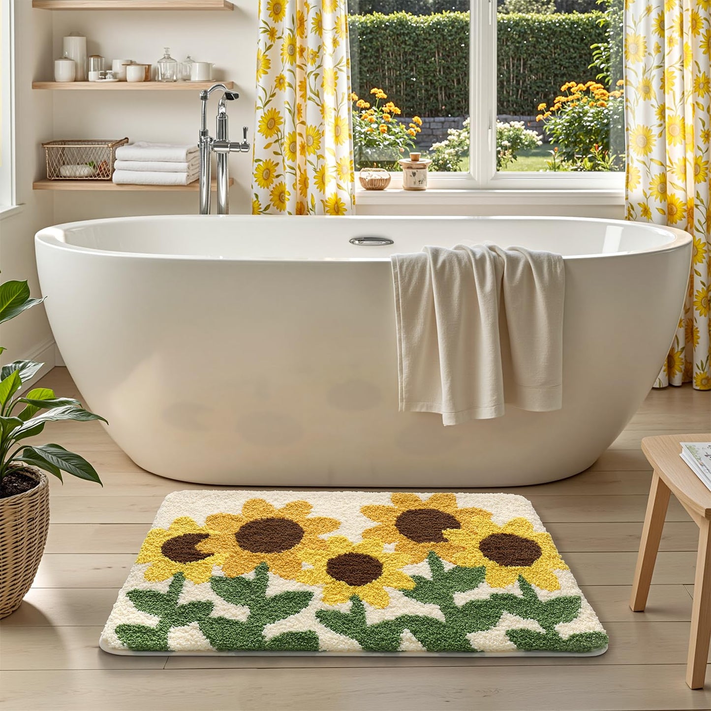 Bathroom Rugs Vivid Plants Collection