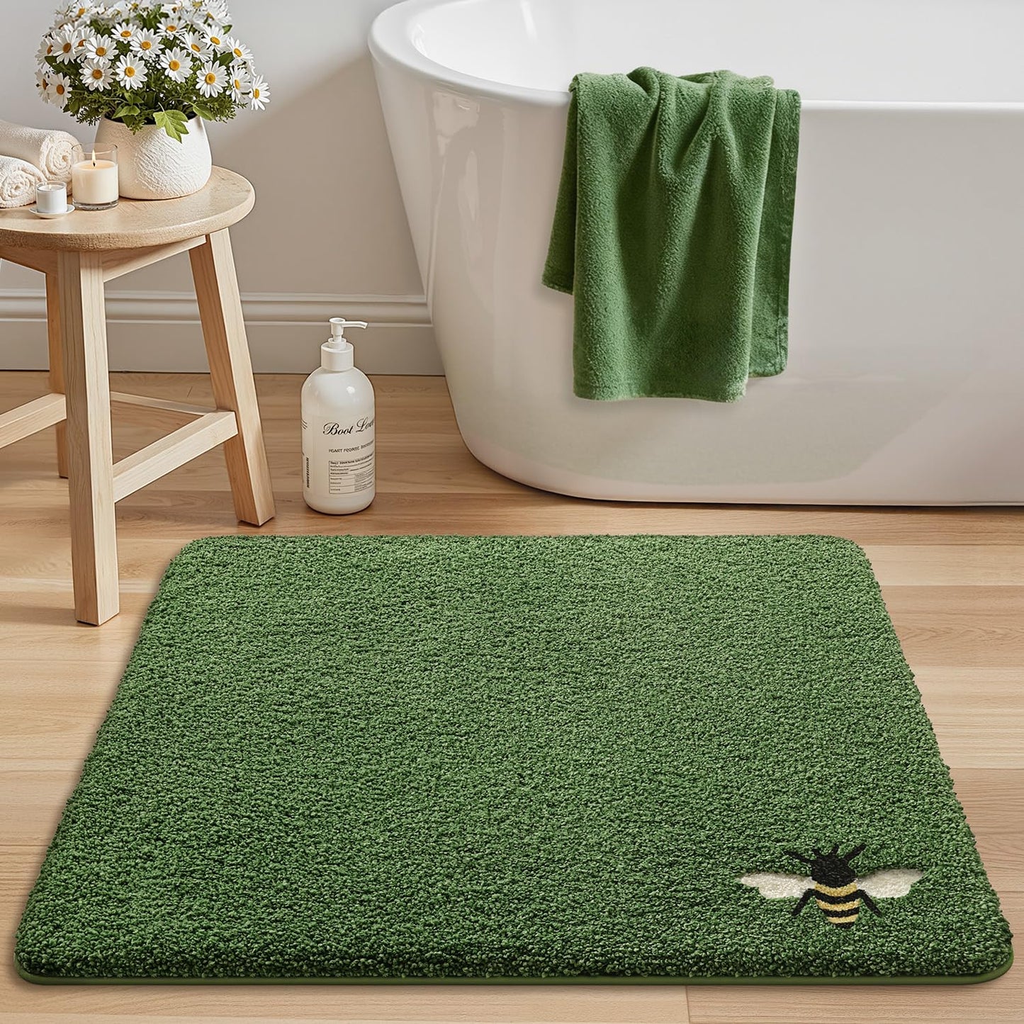 Bathroom Mat, Vibrant Plants Series.