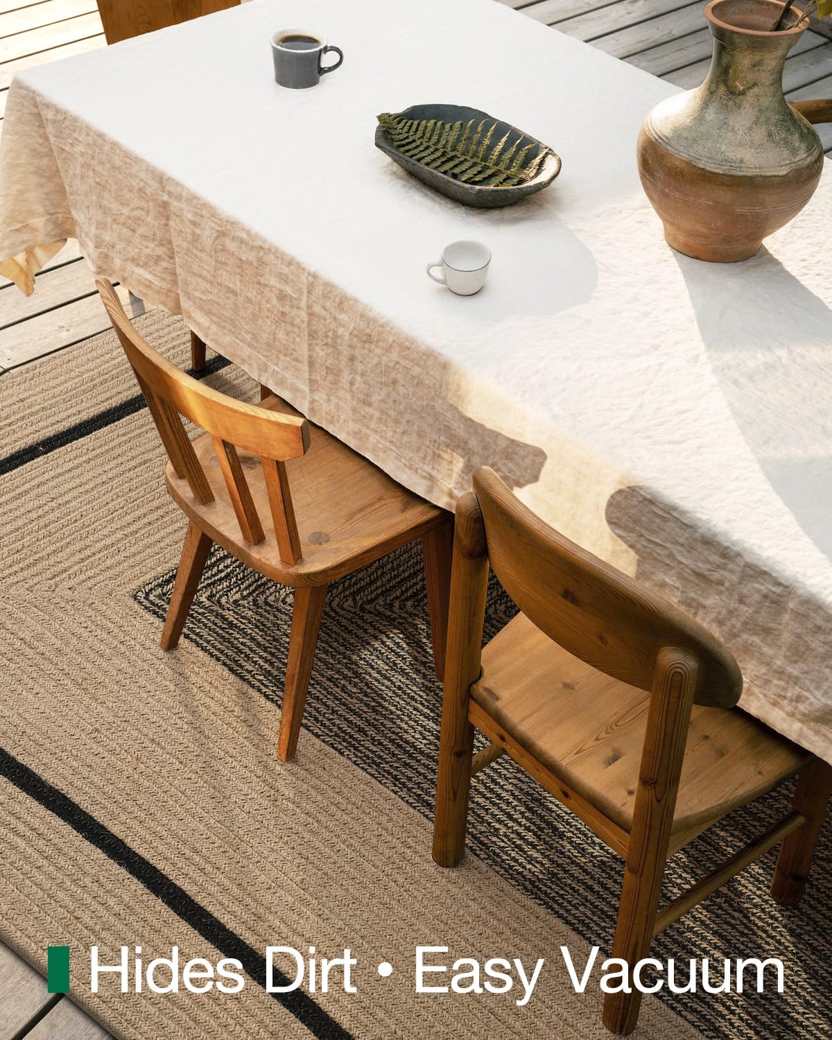 Jute Runner Rug, Natural Braided Woven Rugs, Jute Scape Series