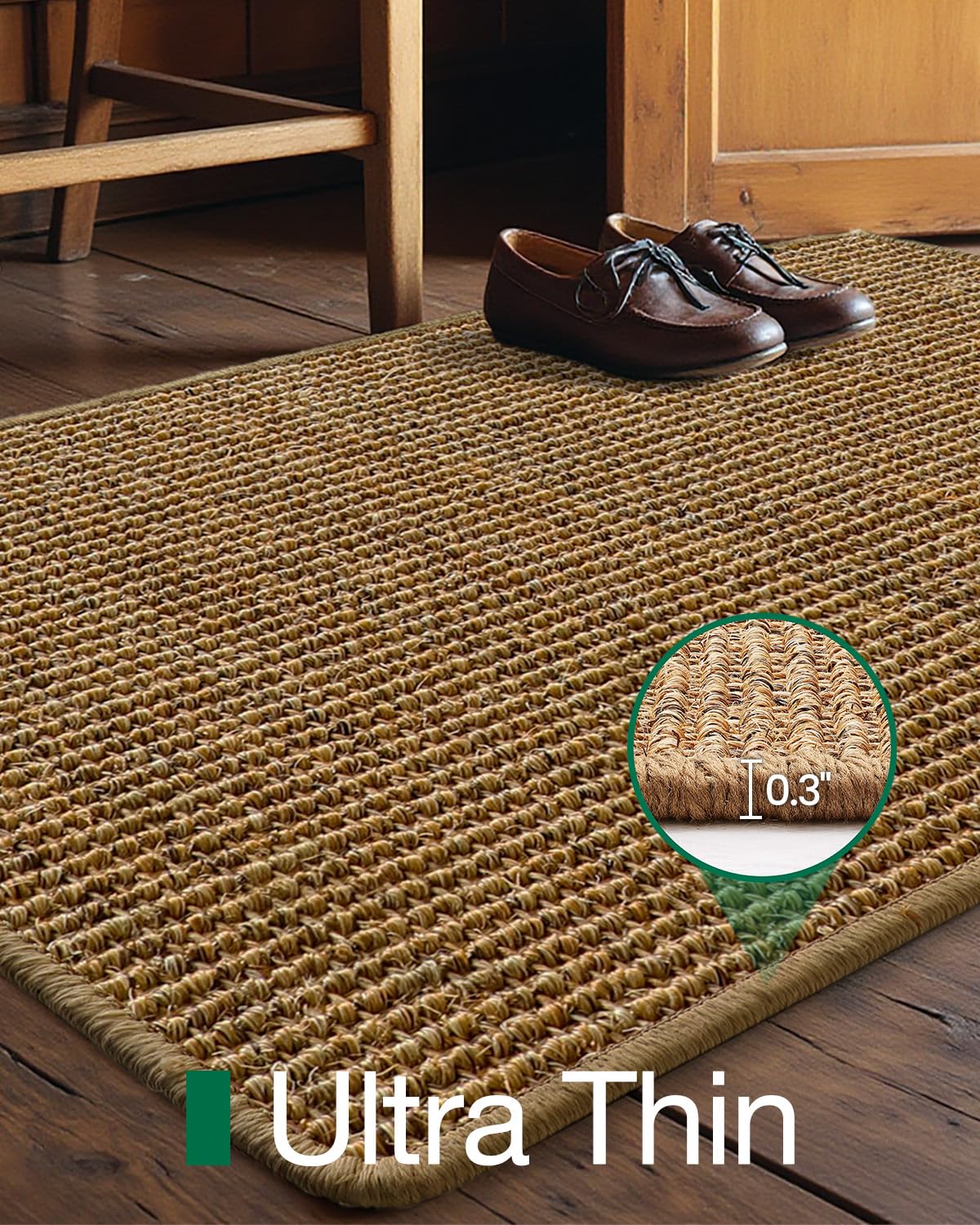 Handwoven Jute Door Mat, LUMI luxury Knit Jute Collection
