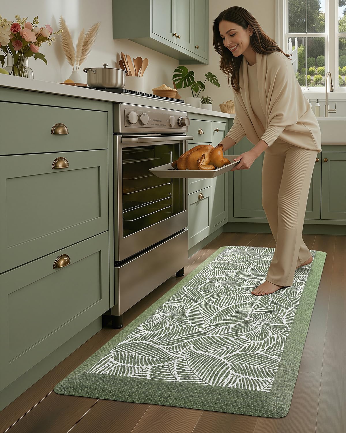 LUMI Kitchen Mat, Ultra-Soft Non-Slip Rugs for Standing Comfort in Desk Office, Sink, Laundry Areas, 20"x32" Waterproof Stain Resistant Floor Pad