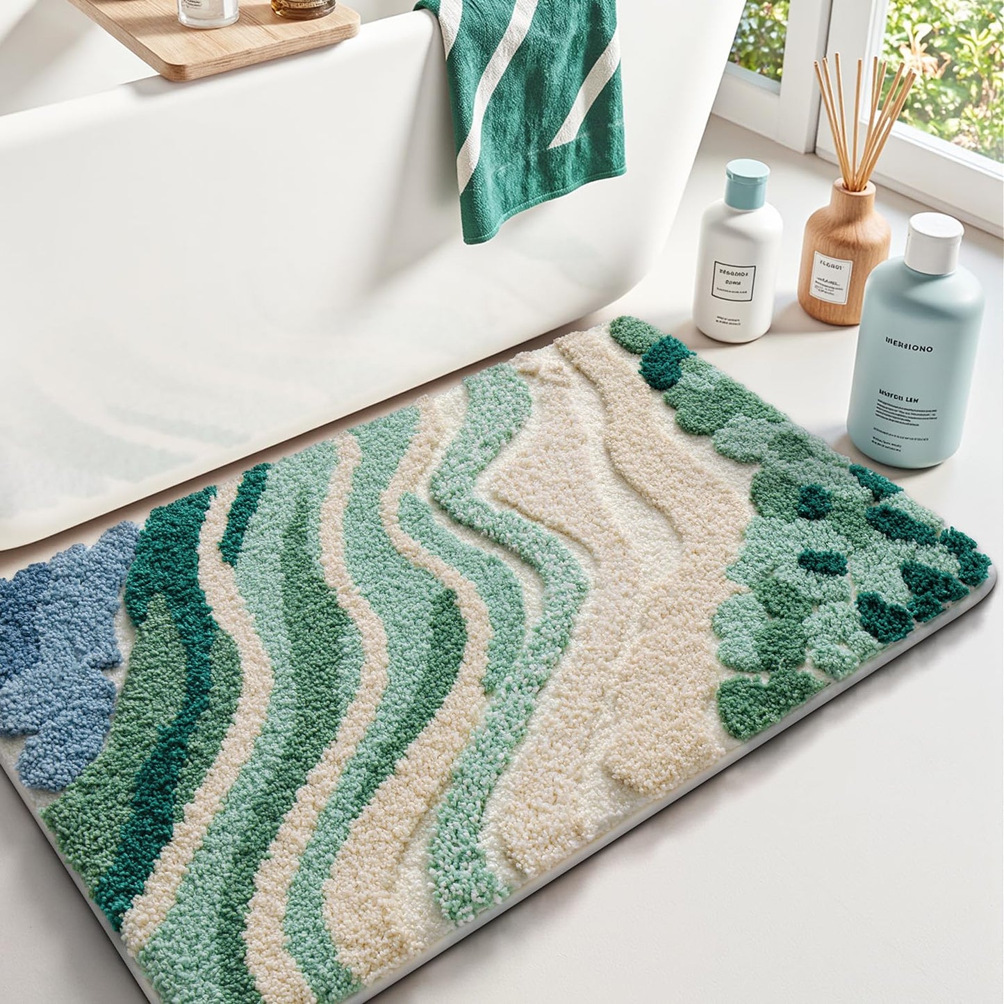 Bathroom Rugs Vivid Plants Collection