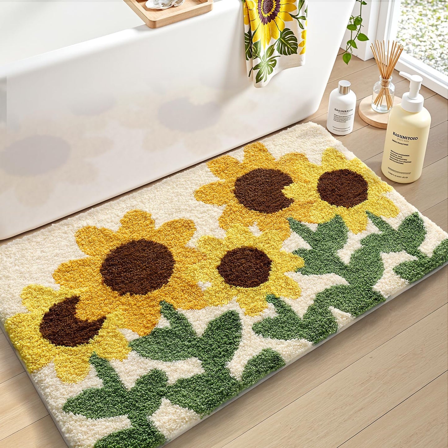 Bathroom Rugs Vivid Plants Collection