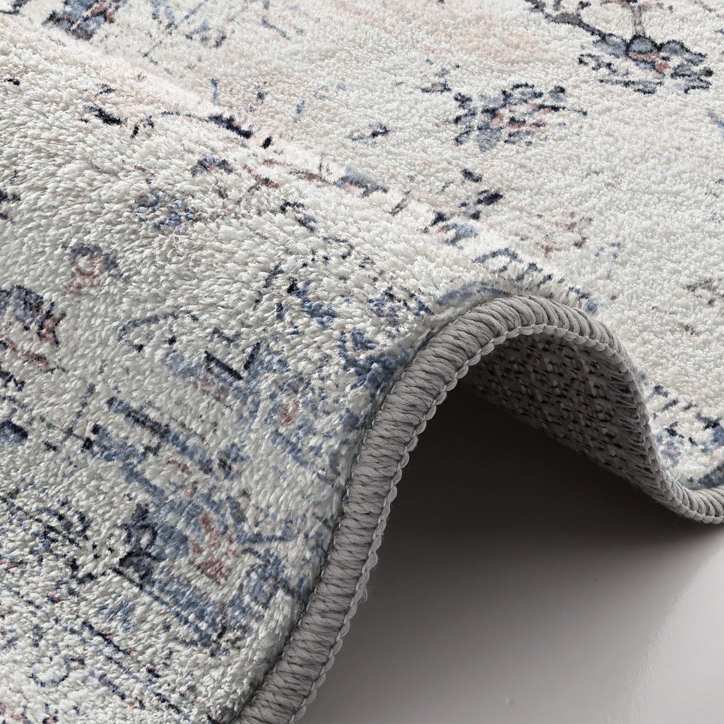 LUMI Washable Area Rug for Living Room Bedroom, Ultra Thin & Easy Clean