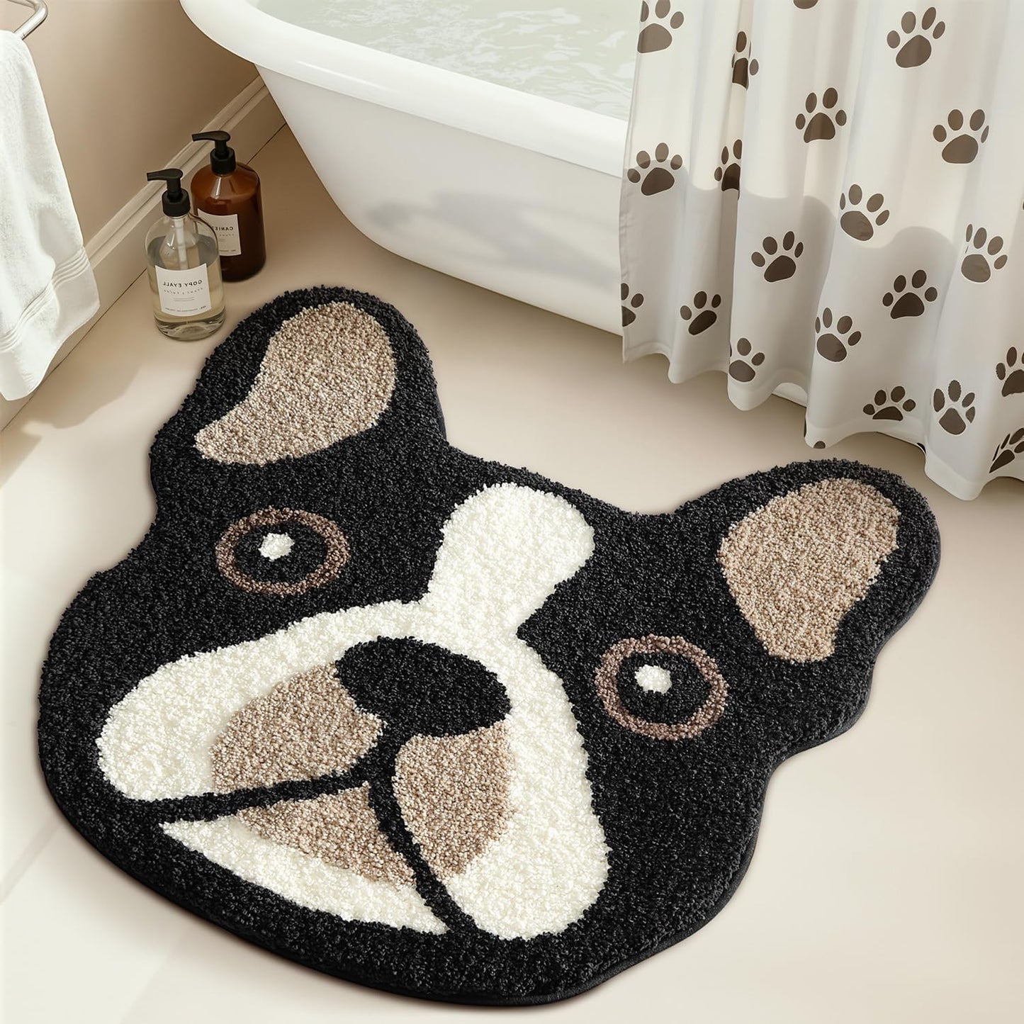 LUMI Cute Lion Shaped Bathroom Rugs, Ultra Soft Absorbent Microfiber Bath Mat, Non-Slip Backing Shower Rug, Machine Washable,for Kids Bathroom Bedroom Nursery Decor, 26"x40",Khaki