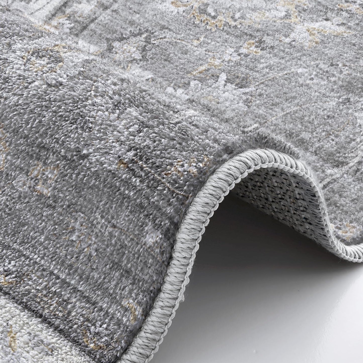 LUMI Washable Area Rug for Living Room Bedroom, Ultra Thin & Easy Clean