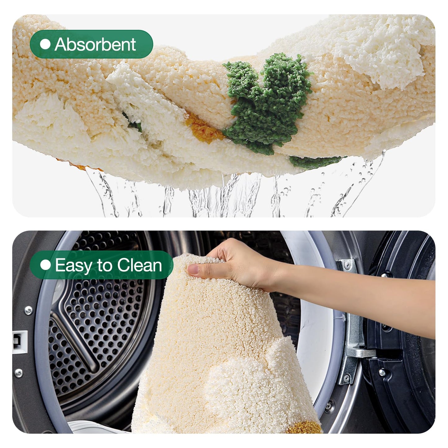 Bathroom Mat, Vibrant Plants Series.