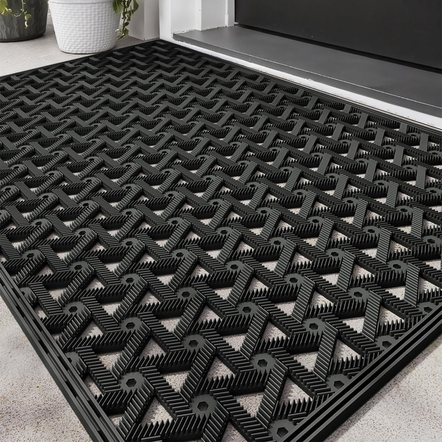 LUMI  Outdoor Door Mat, Non Slip, Waterproof, Triangle Space Series
