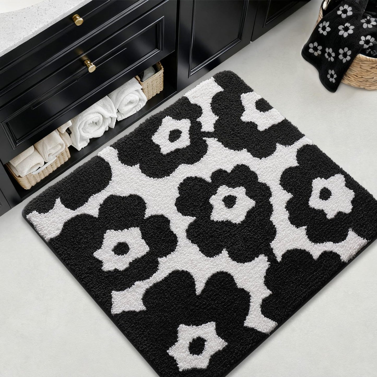 Bathroom Mat, Vibrant Plants Series.