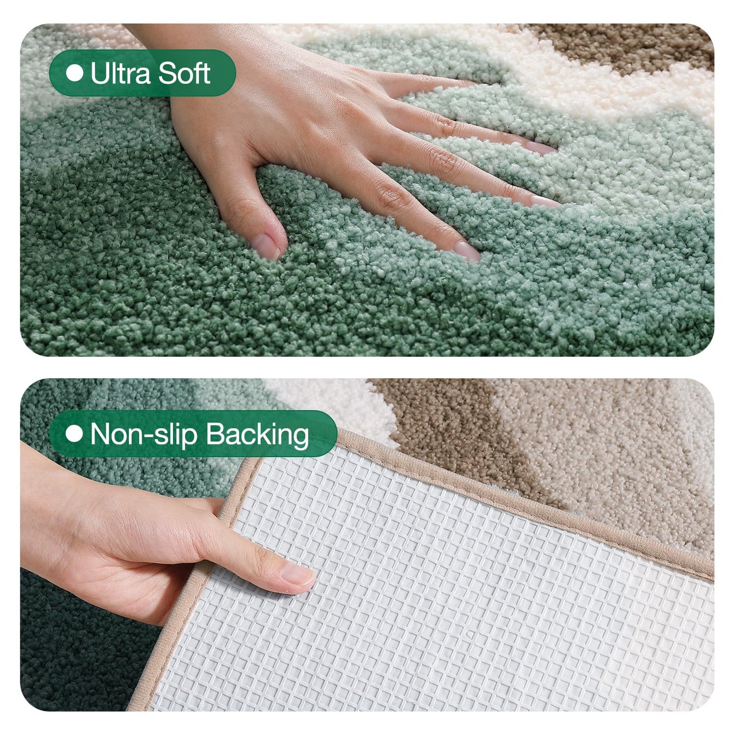 Bathroom Rugs, Non Slip Bath Mat Ultra Soft Washable Absorbent Quick Dry, Ocean Theme Collection