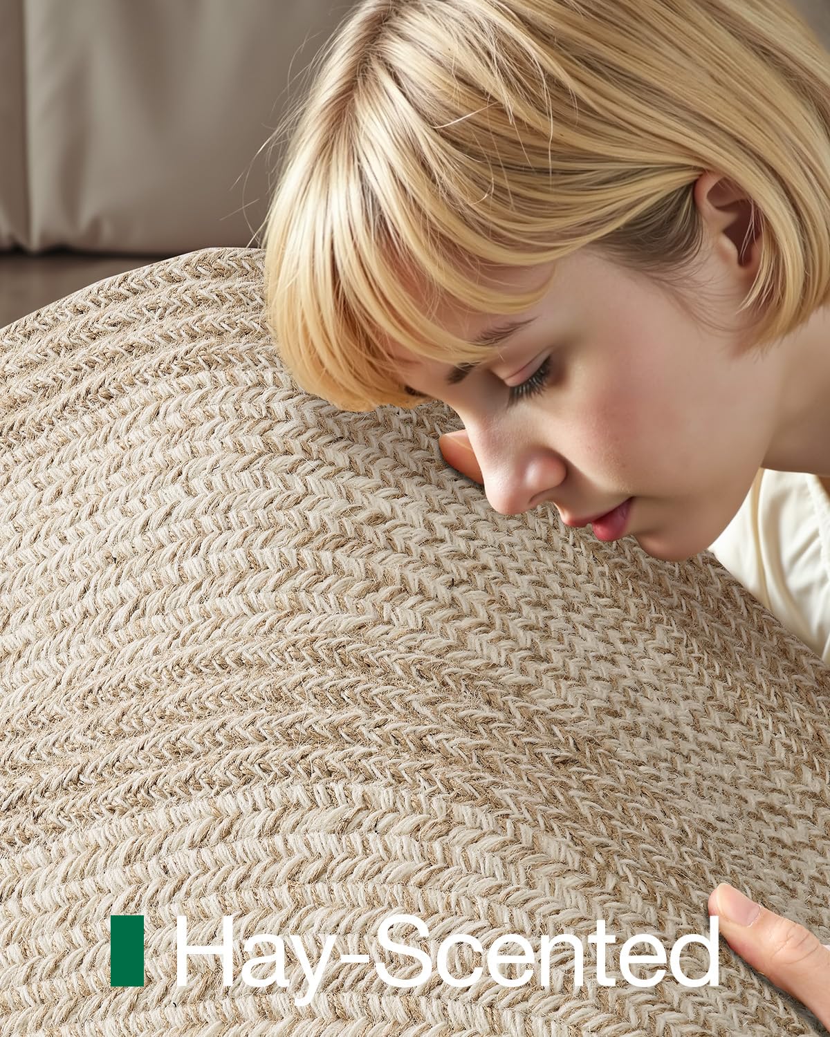 Jute Area Rug, Natural Braided Woven Rugs, Patio Circle Jute Series