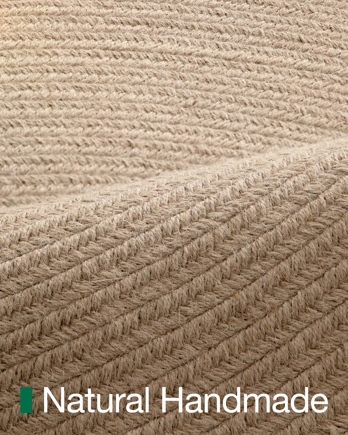 Jute Area Rug, Natural Braided Woven Rugs, Patio Circle Jute Series